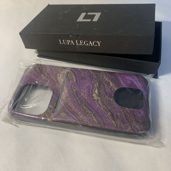 LUPA Legacy iPhone 13 Pro Wallet Case - Case with Card Holder New Purple Glamour - Picture 1 of 6